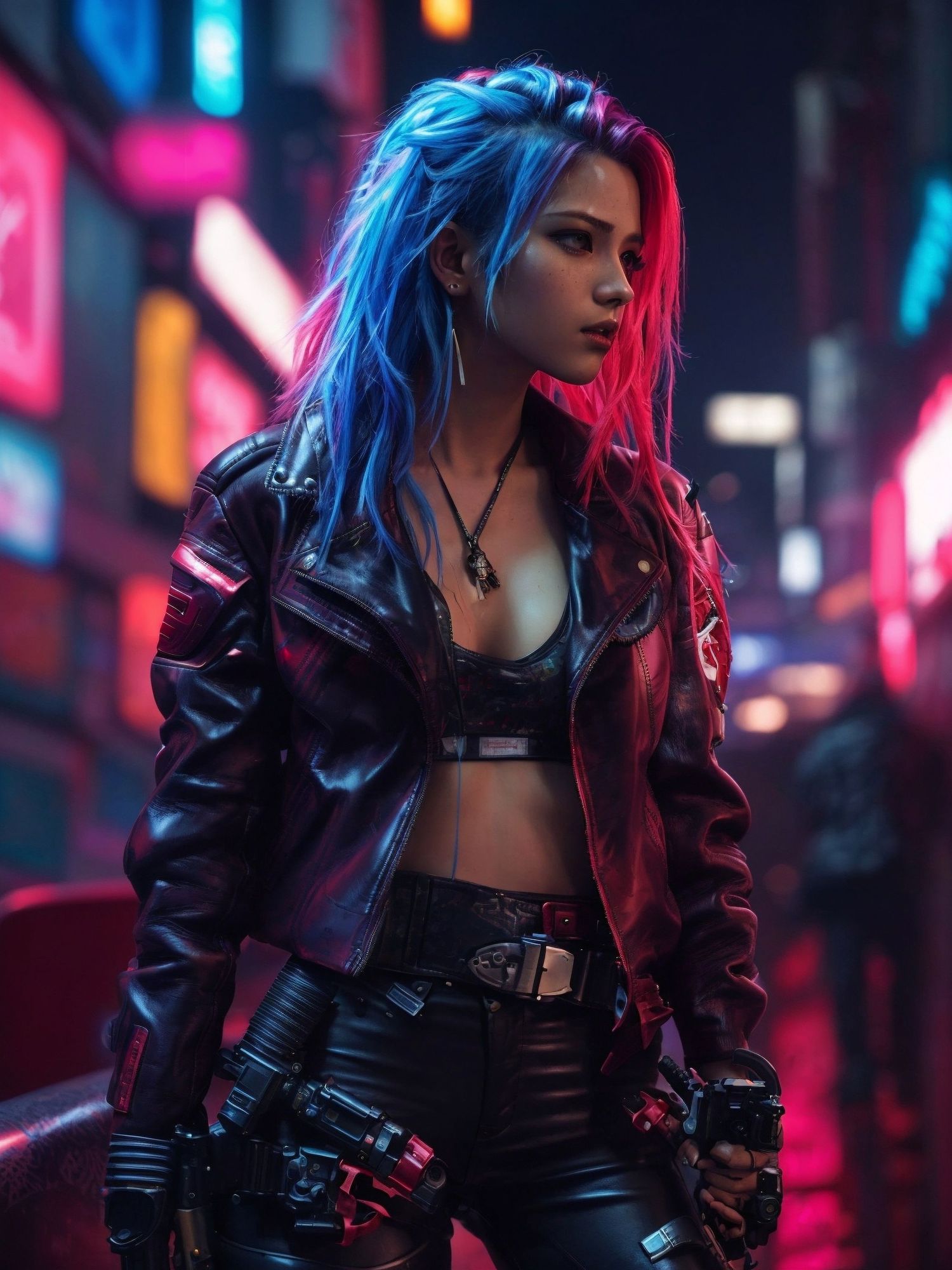 Keira Knightley ultrarealistic face super detailed ultrarealistic face as a Cyberpunk Rockstar Model, Dark long hair updo, ultrarealistic s...