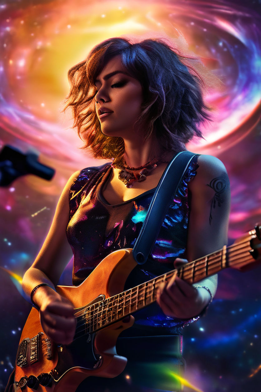 Anna Kendrick ultrarealistic face super detailed ultrarealistic face as a Rockstar Model, Dark long hair updo, ultrarealistic superdetaille...