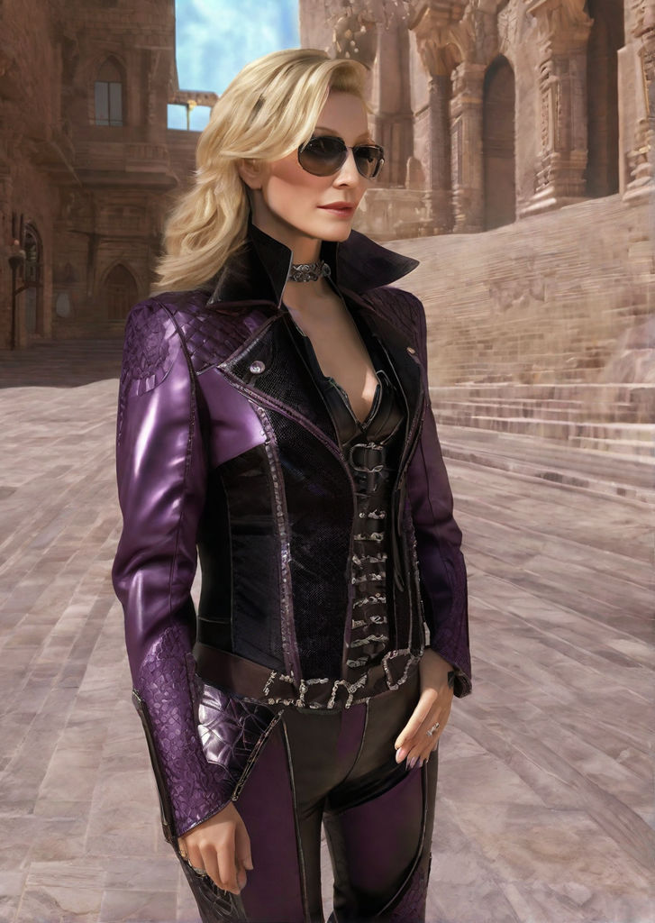 Keira Knightley ultrarealistic face super detailed ultrarealistic face as a Cyberpunk Rockstar Model, Dark long hair updo, ultrarealistic s...