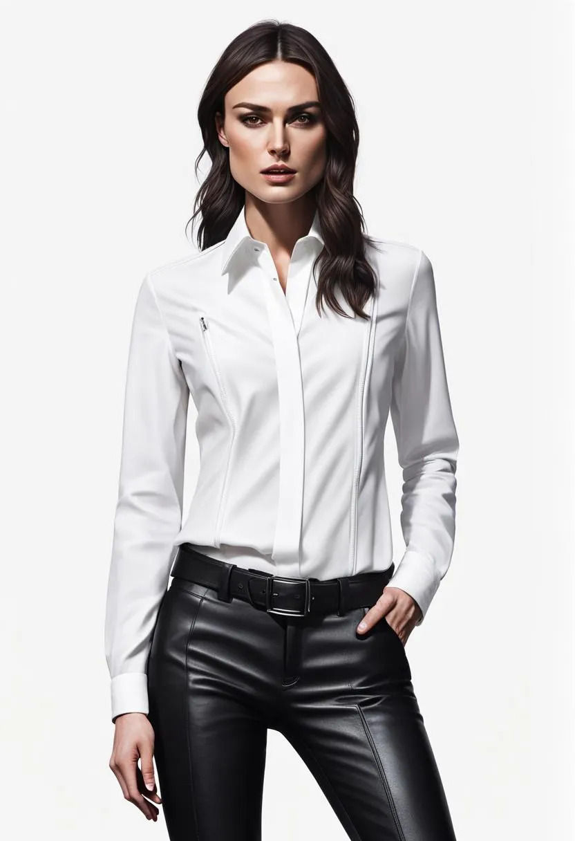 Keira Knightley ultrarealistic face super detailed as a Rockstar pop singer on the mic on stage, long black hair in a baroque updo, revealin...