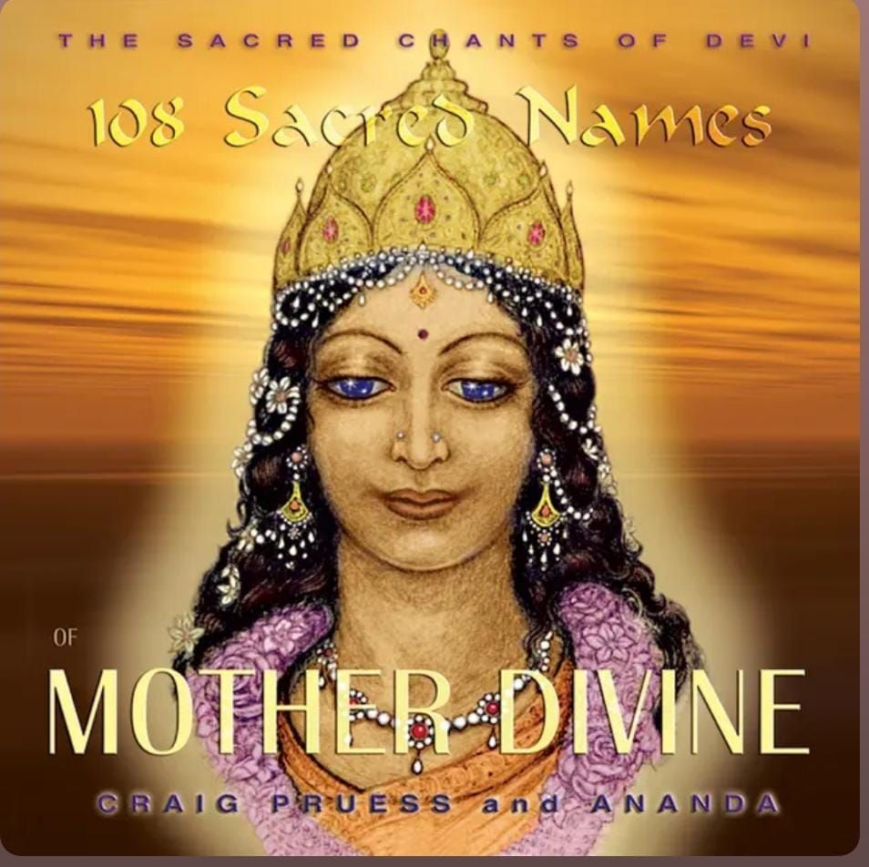 108 names of mother divine, Invitation for a girl's night, spiritual, sacred geometry, divine butterfly, pink/blue/red/indigo theme