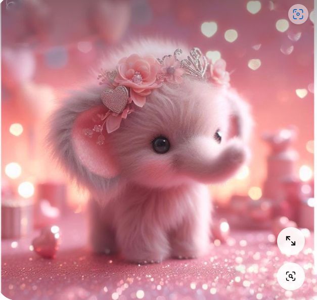 Baby Elephant is waving with her trunk happily