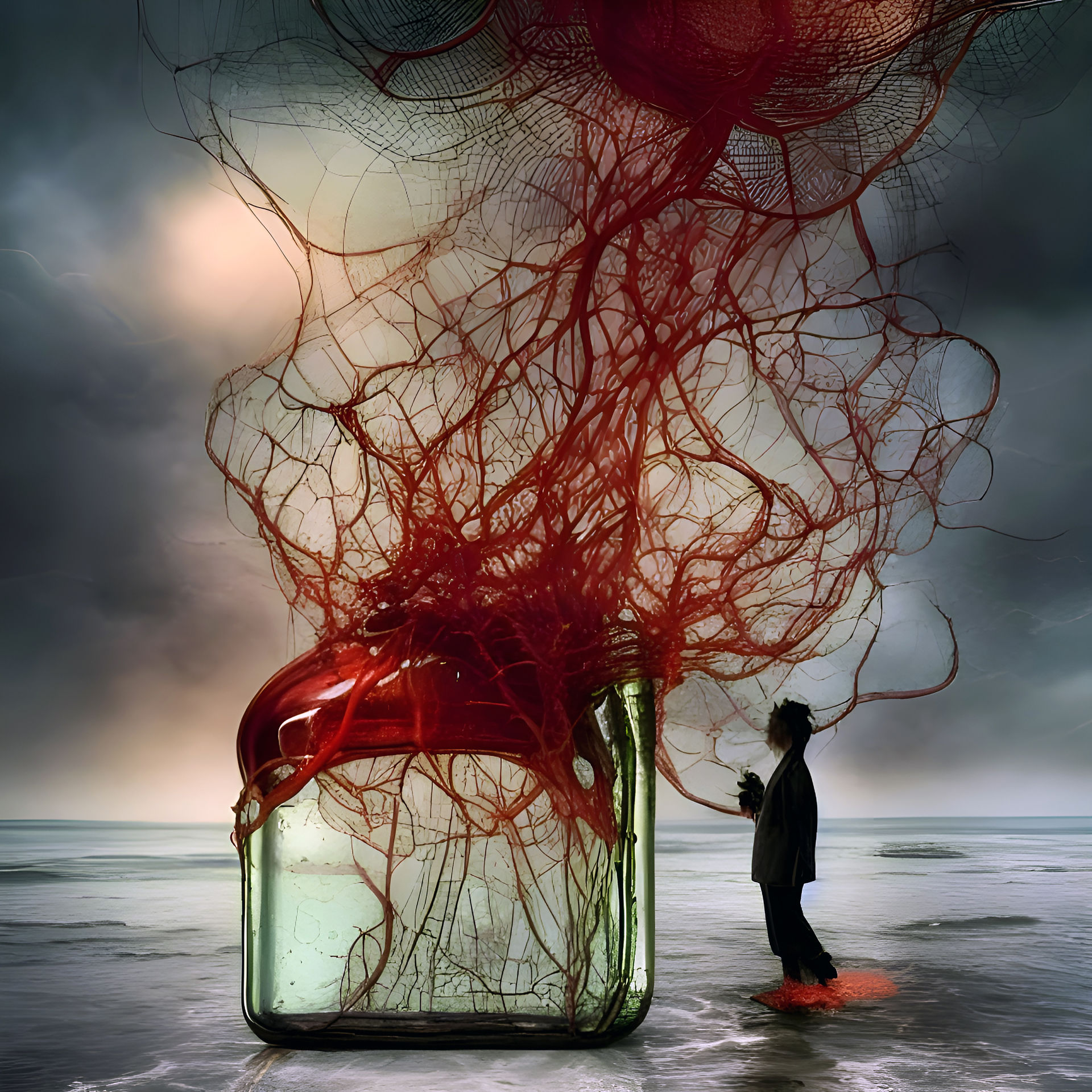 "Message In A Bottle" - Upscaled.
I think I still like the original better...