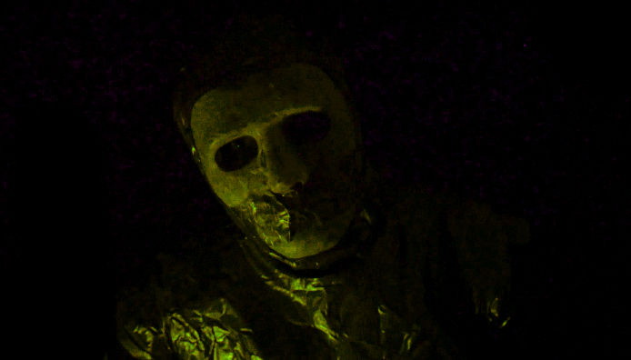 Terrifying creature man, eerie lighting