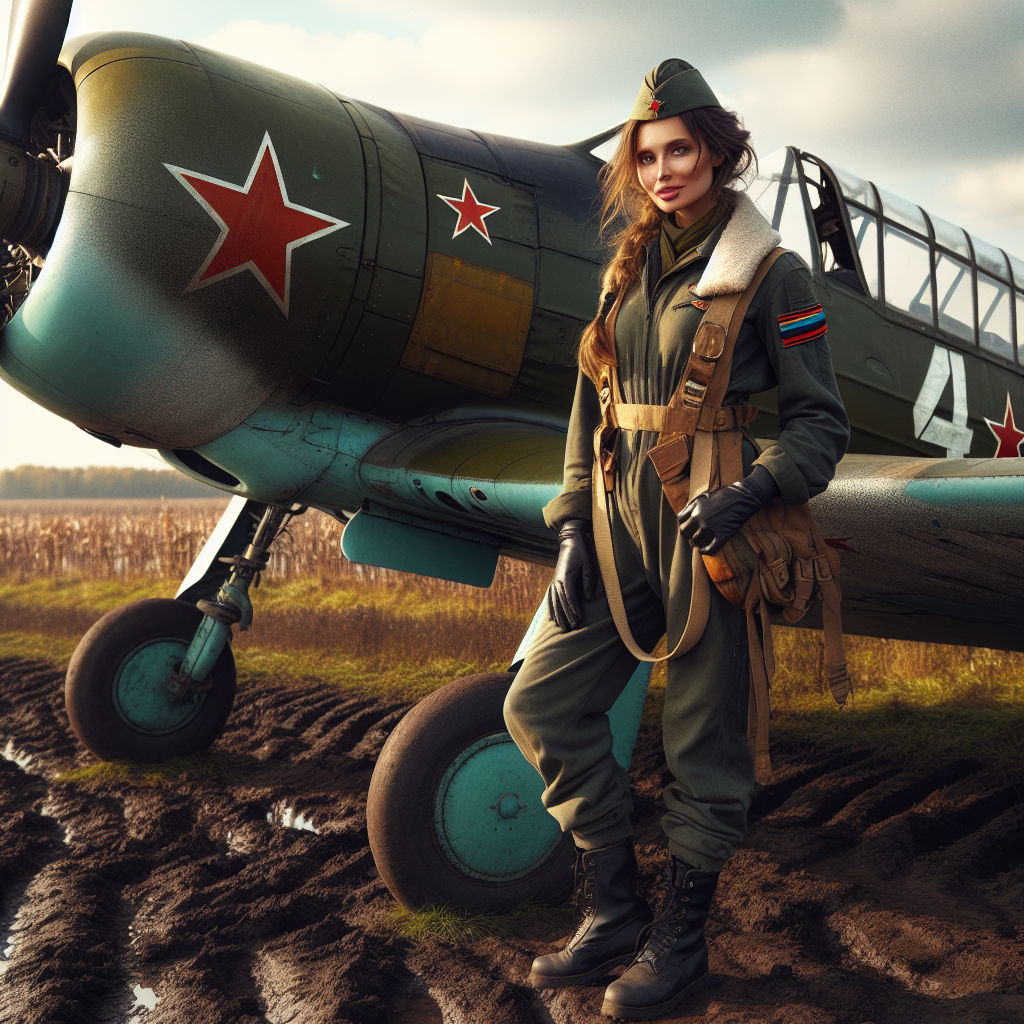 Russian Girl and Plane