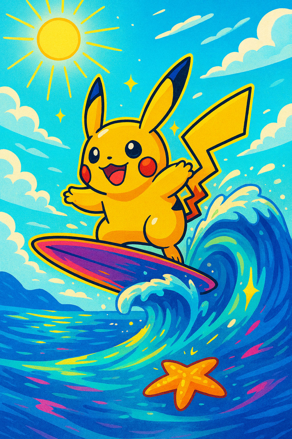 Surfing Pikachu
