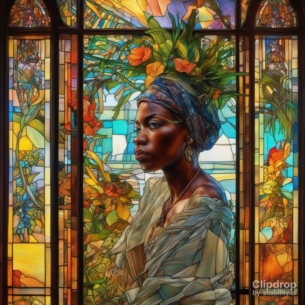 stained glass portrait