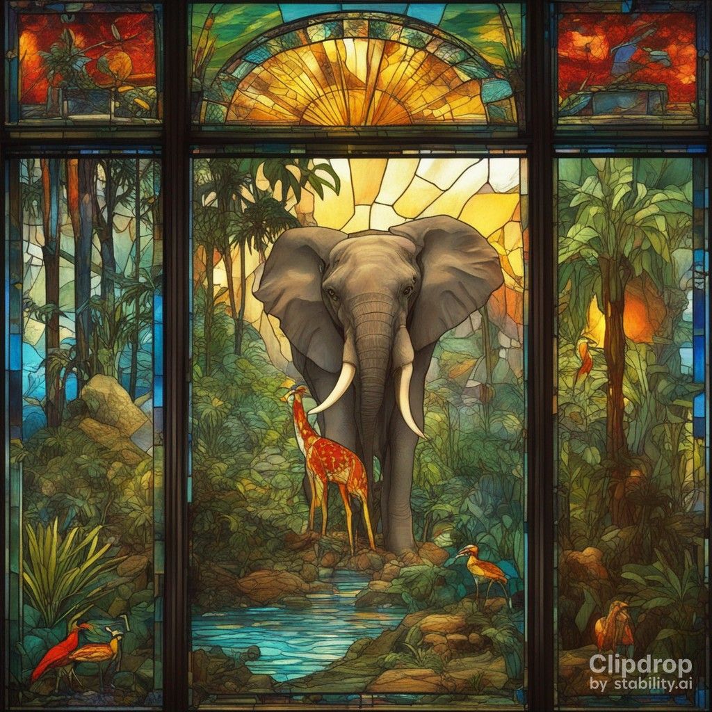 stained glass portrait