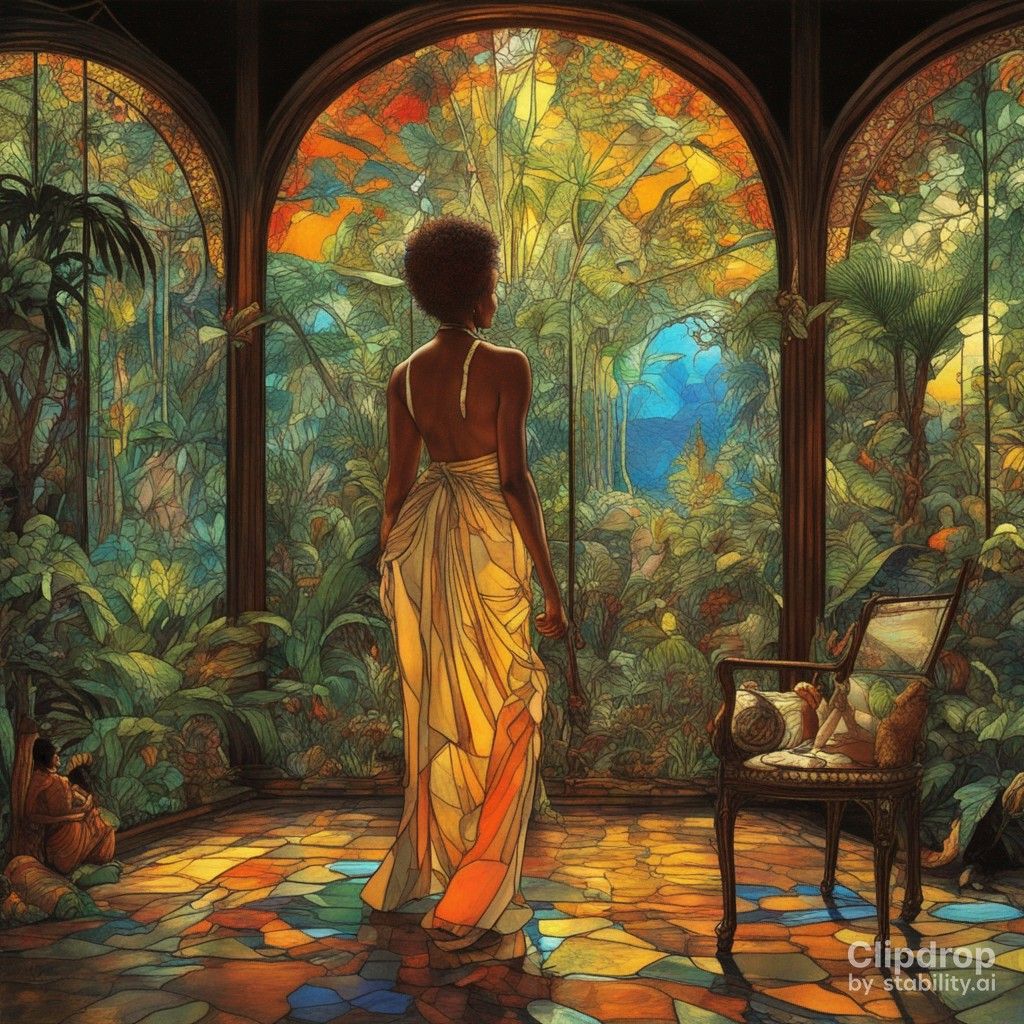 stained glass portrait