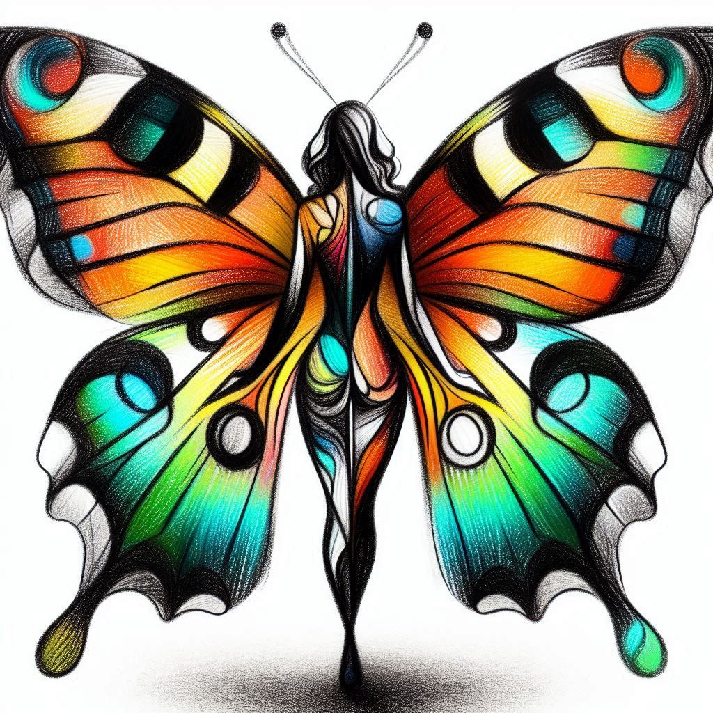  Surreal night time dreamscape. Close-up. A lake of colorful non-Newtonian fluids forms a rippled shape of a Christmas tree surrounded by sk...