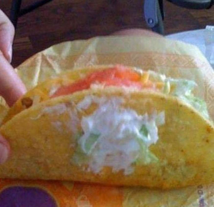 I got a taco with sour cream...on the side 