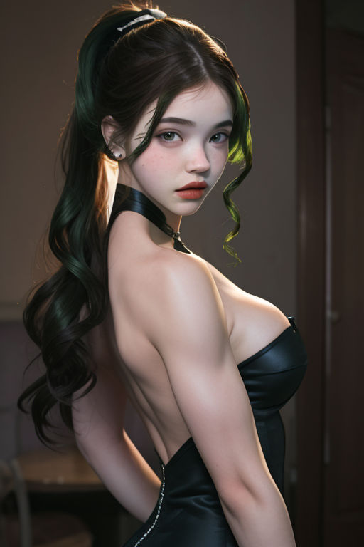 change her skin color to a uniform shade of green, and don't alter her facial features