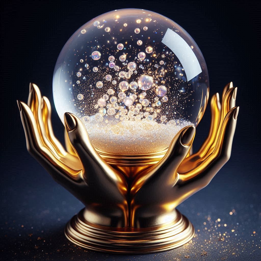 bubbles coming out from globe