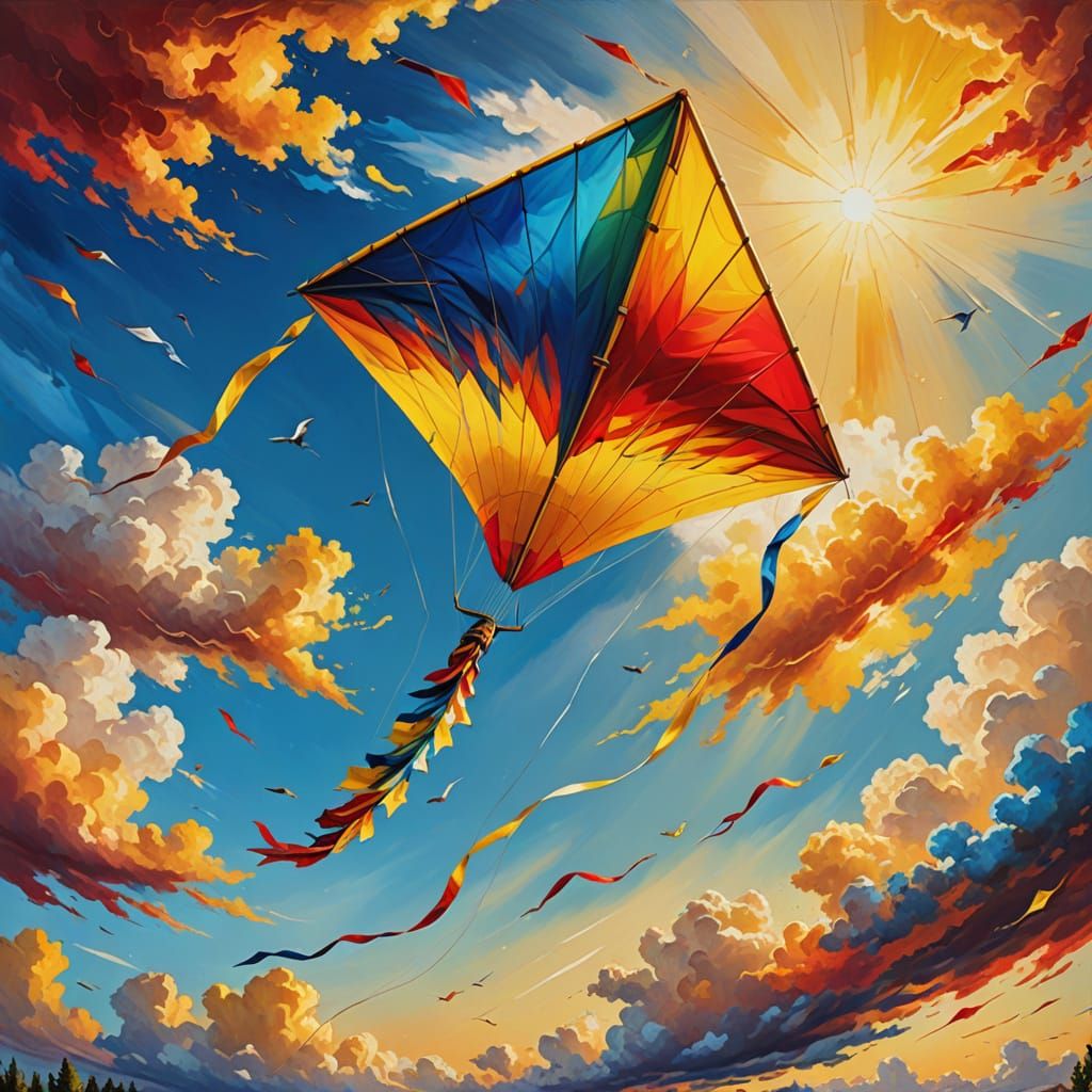 clear sky with white and colorful clouds