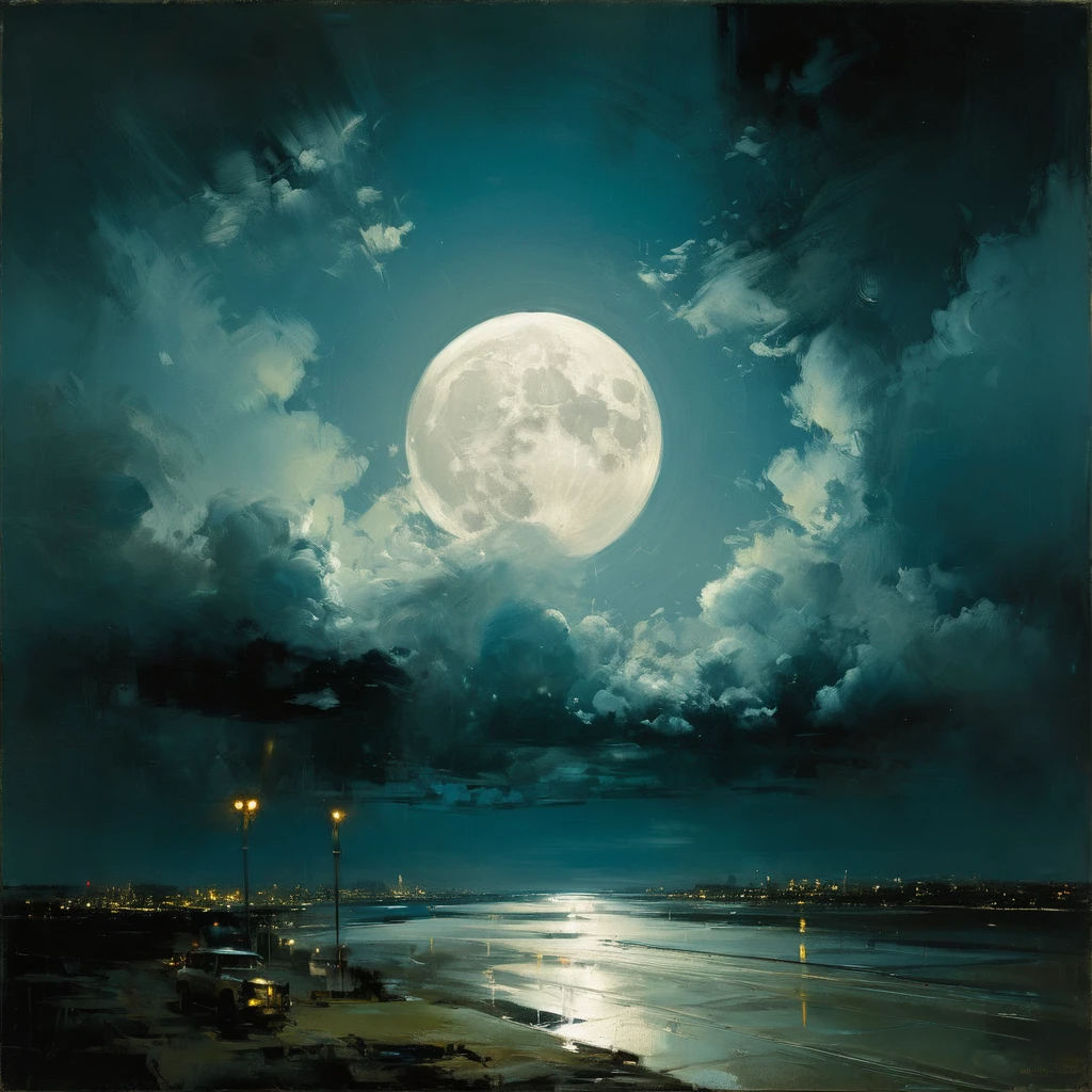 "Moonlit Beach"
