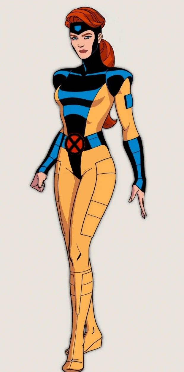 Jean Grey tries to convince the Captain that her plan is sound... (with no sound)