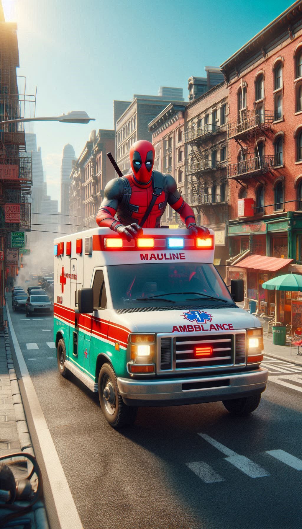 spiderman as a ambulance
