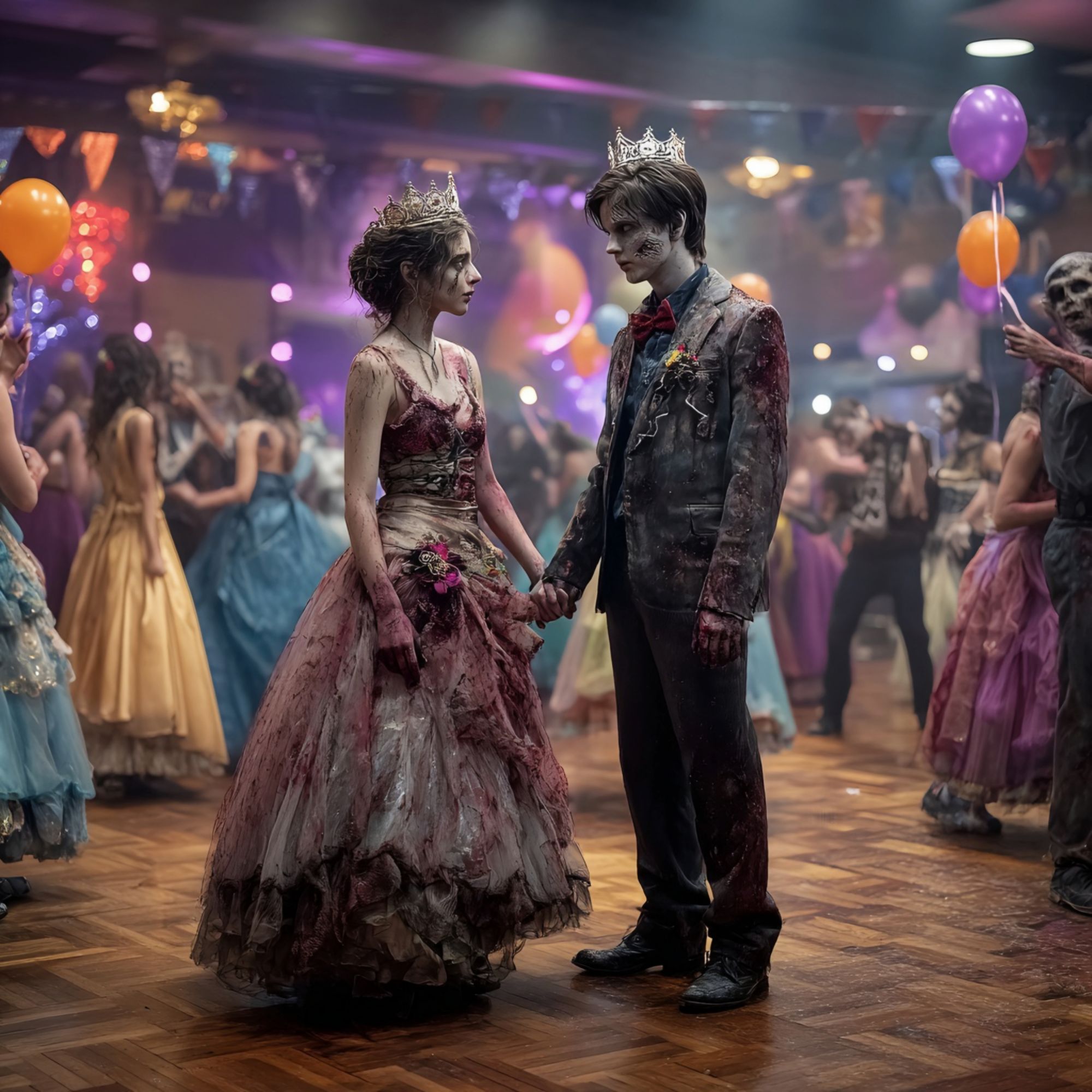 The Zombie Queen and King at the Prom Night