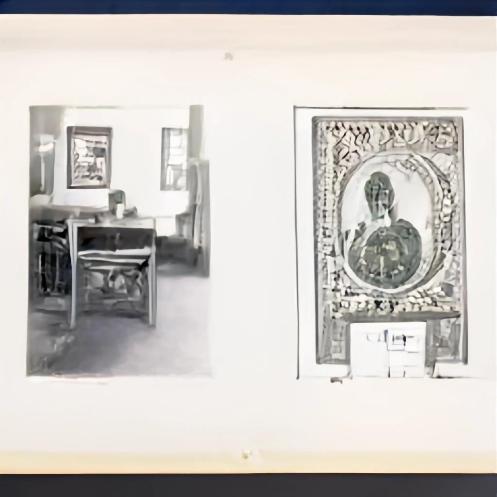 In the forefront 🖼️, a detailed portrayal 🎨 of an Old Orthodox diagram 📜 by György Rózsahegyi lies on a table 🪑. Accompanying it are an...