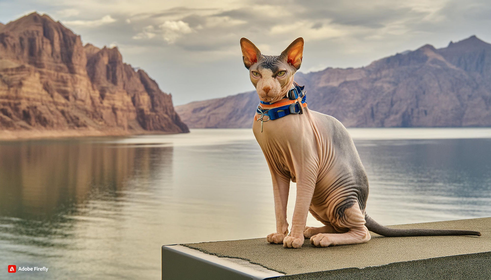 a HDRI photograph, 


In this intricately detailed close-up portrait, 🎨🖼️ our goal is to craft a hyperrealistic image of a Sphynx cat spor...