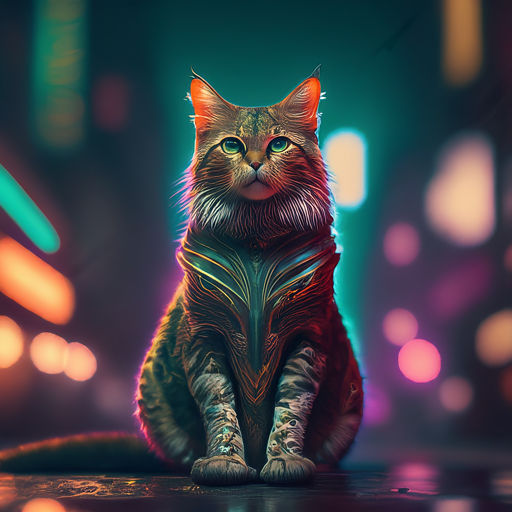 Cityscape with Biopunk Elements ,

[

Showcase 🤖 cyborg animals like cats and 🧜‍♀️ mermaids roaming the neon-lit 🏙️ cyberpunk streets

],...