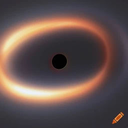 Use quantum physics to create a realistic image of a black hole in a space filled with stars, Use raytracing to make it look real and add an...