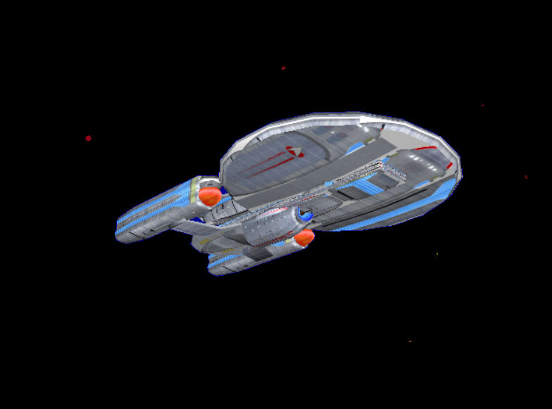 Hyper-Advanced Purple and Black Starship