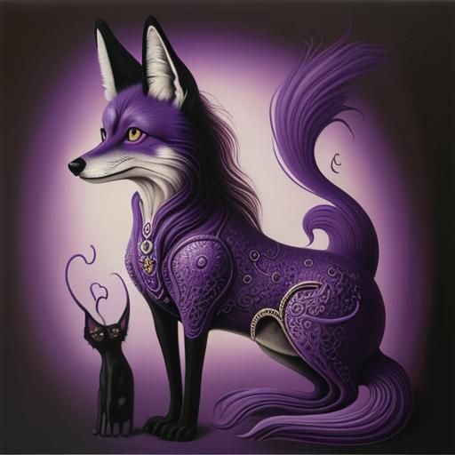 Purple Filigree Fox