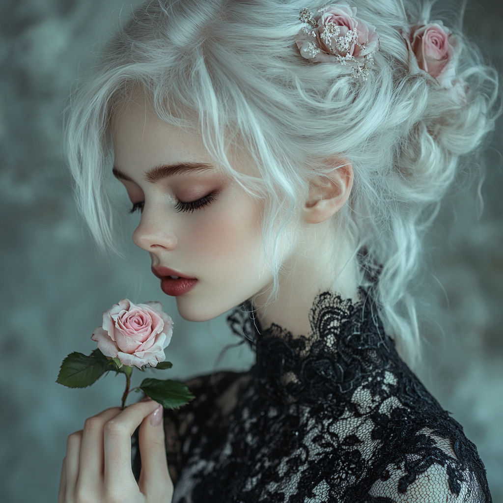 Smelling the rose and the smiling