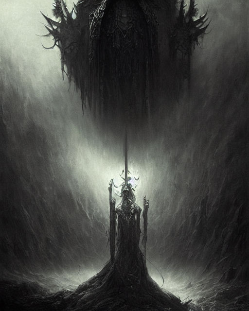 horror Gustave Doré Greg Rutkowski hyperrealism brutalism