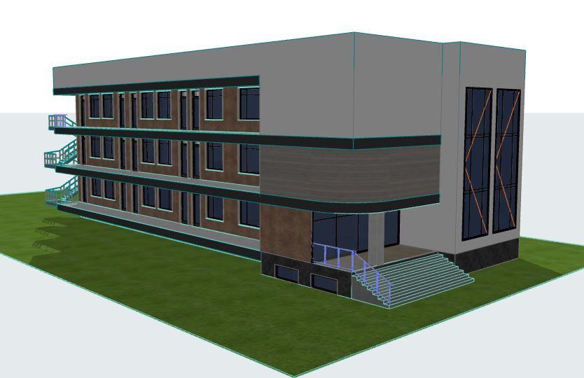 отель фасад в современном стиле