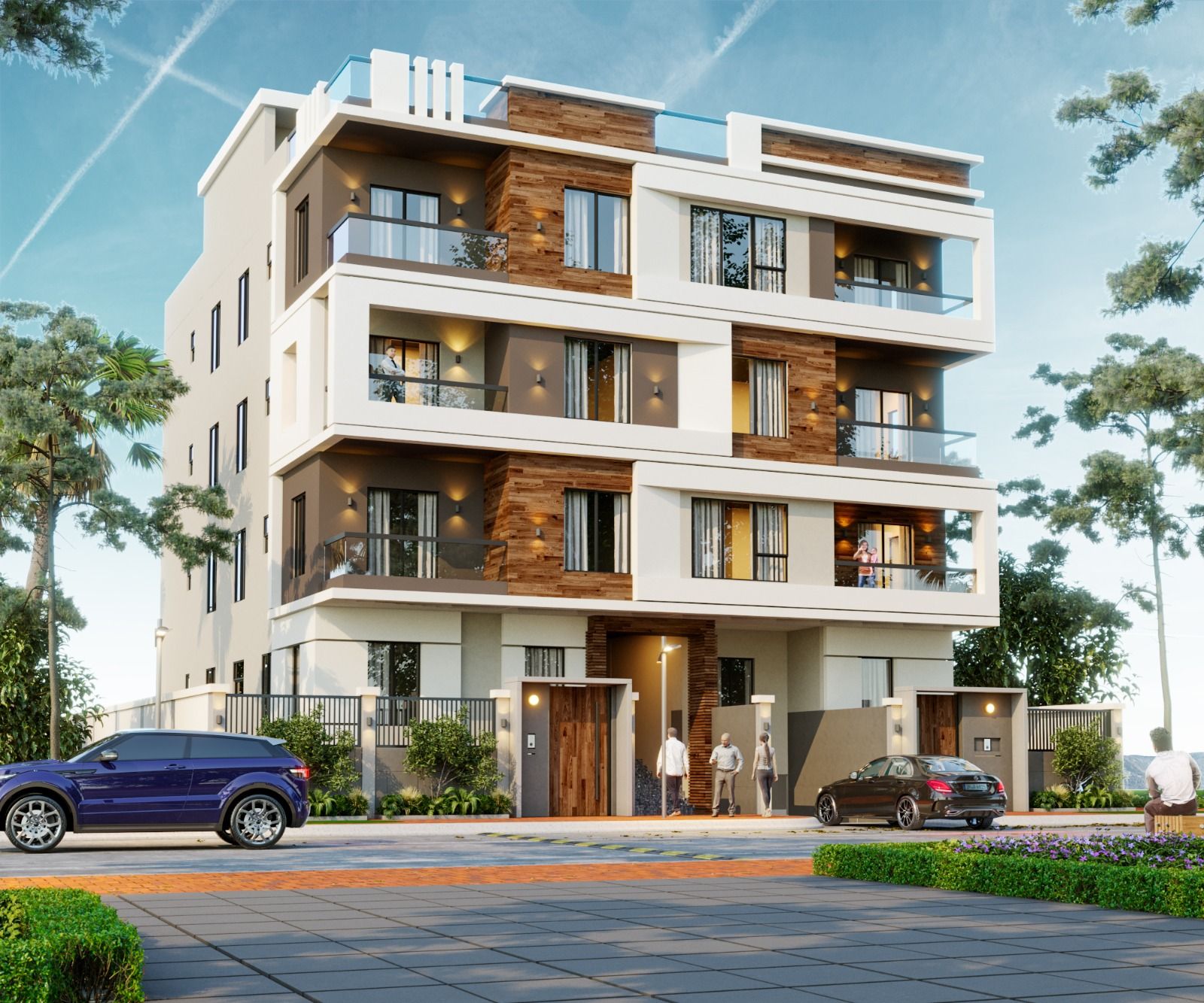 Transform the exterior of a [building type, e.g., modern house, Victorian townhouse] by modernizing its appearance while preserving its arch...