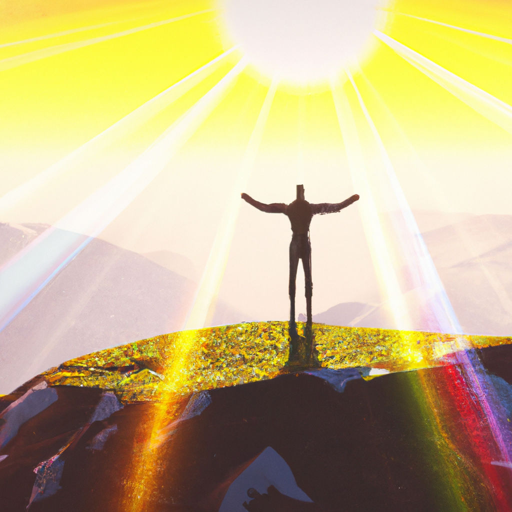 The man enjoys the sun.