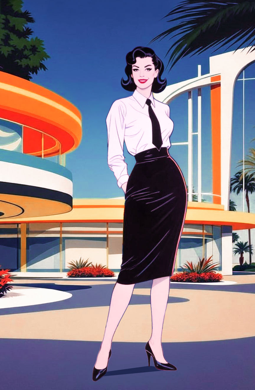 place the woman in the living room setting. - Start Image 1