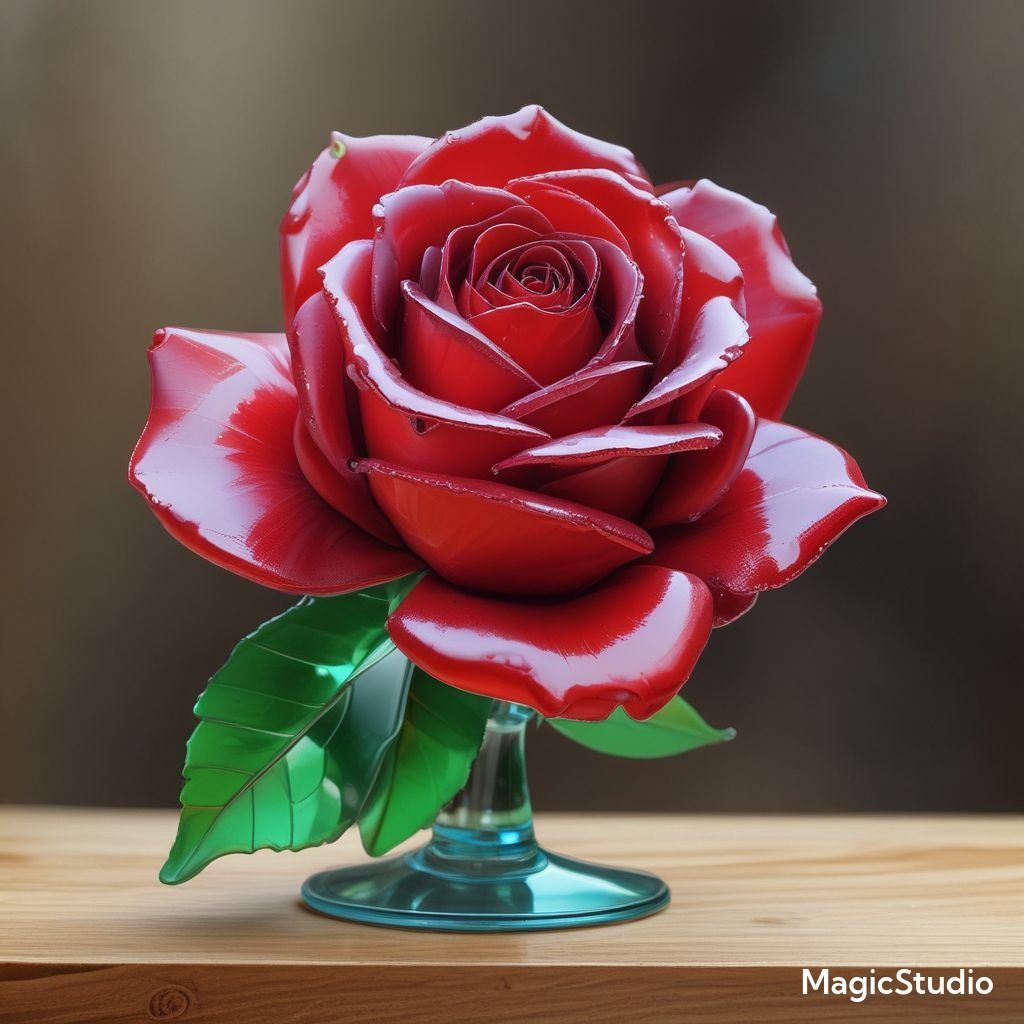 Crystal Red Rose