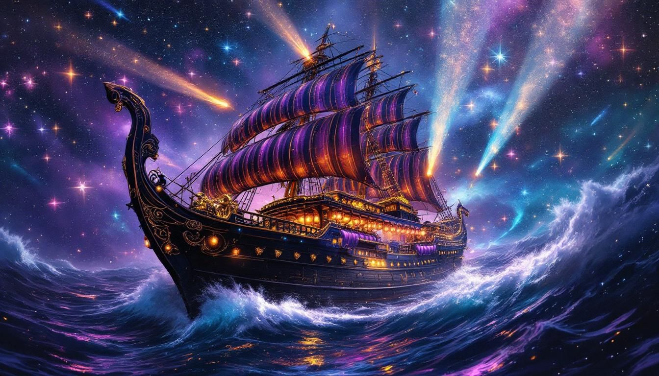 A big pokeball treehouse with seven levels high oil painting!