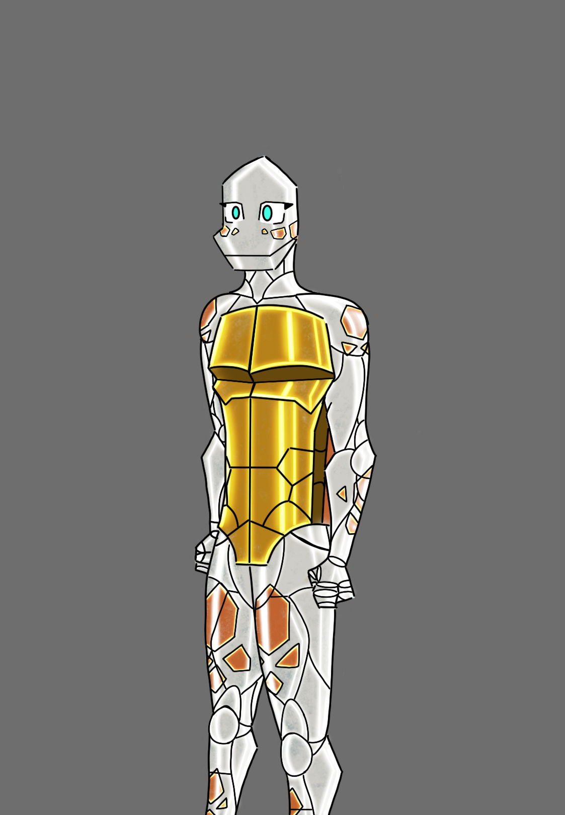 Cyberpunk turtle/human robot?