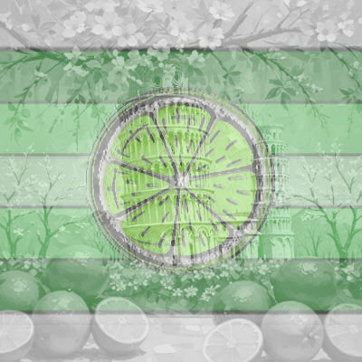 Clay Quilt of the Tower of Pisa and Limes