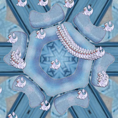 Quaint Kitchen in Blue and Yellow Tones