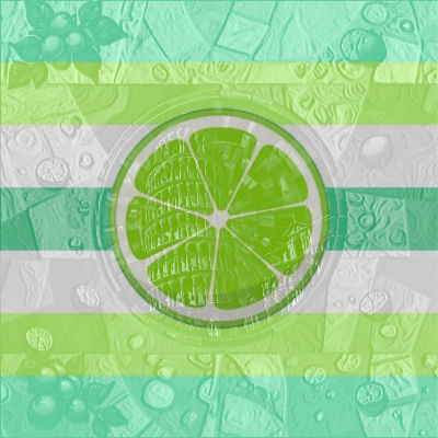 Stained Glass Leaning Tower of Pisa covered up by a Strategically placed tree