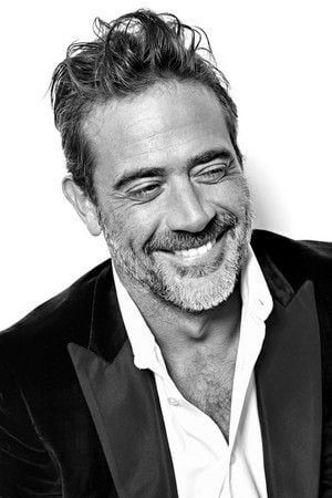 Jeffrey Dean Morgan, black and white, stubble, handsome, smiling, dark hair