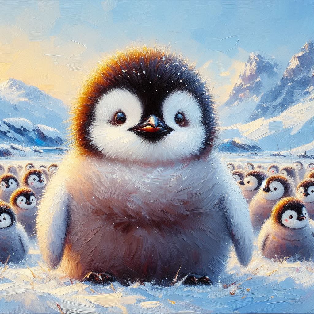 penguin in the snow (2)