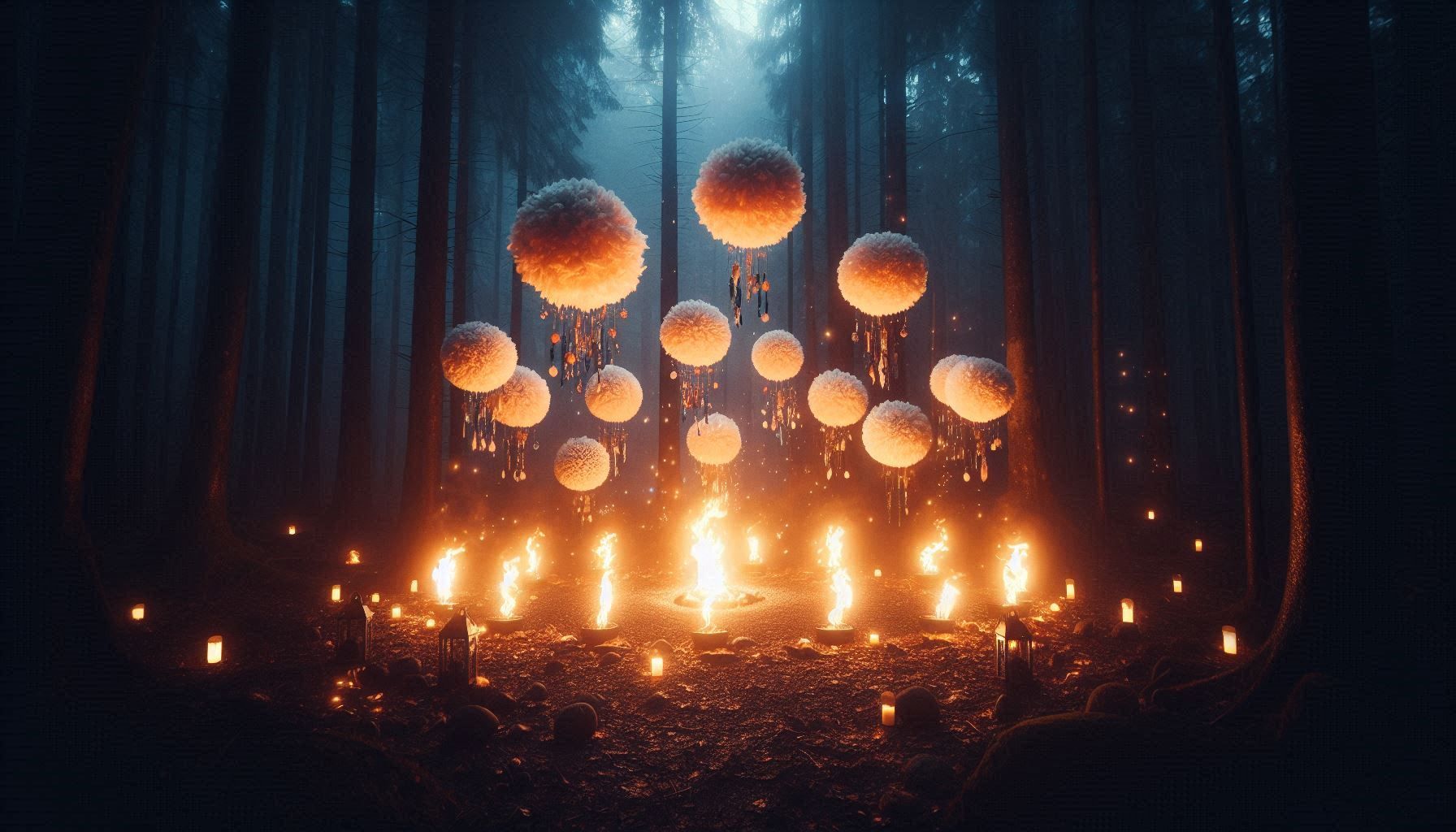 Gnomes secret ritual with pom poms 