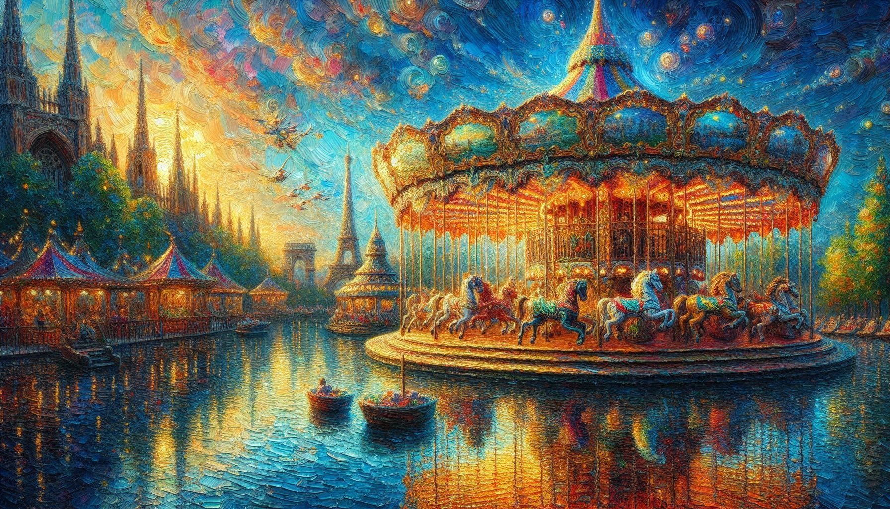 Amusementpark, impasto.