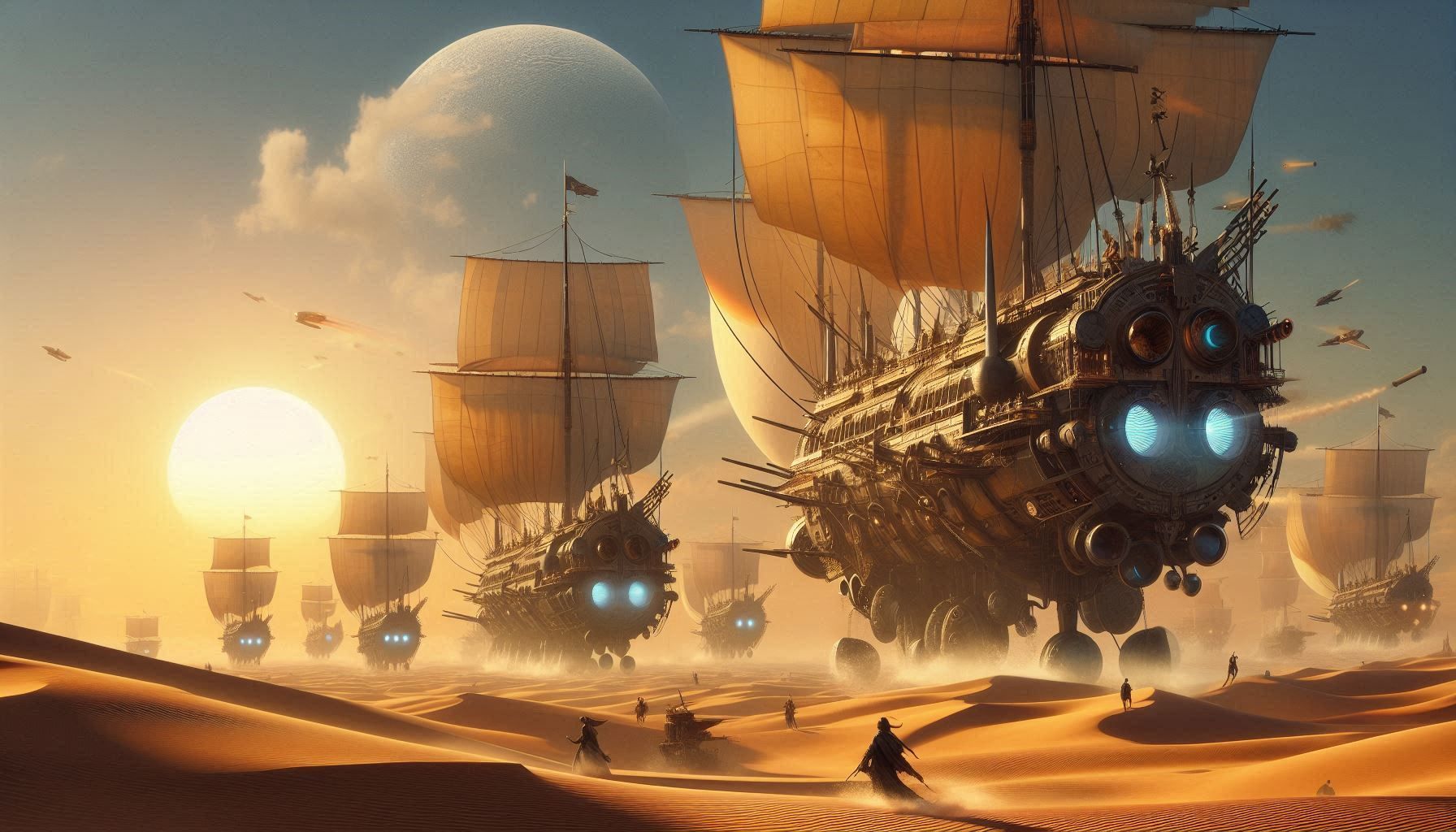 Nomadic tribes in solar powered spaceships