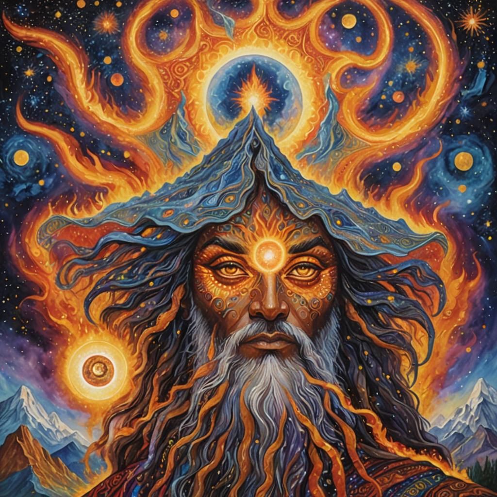 The moon in the sky in the full night over a high mountain,
The new prophet will see with one brain:
Through his disciples he will be foreve...