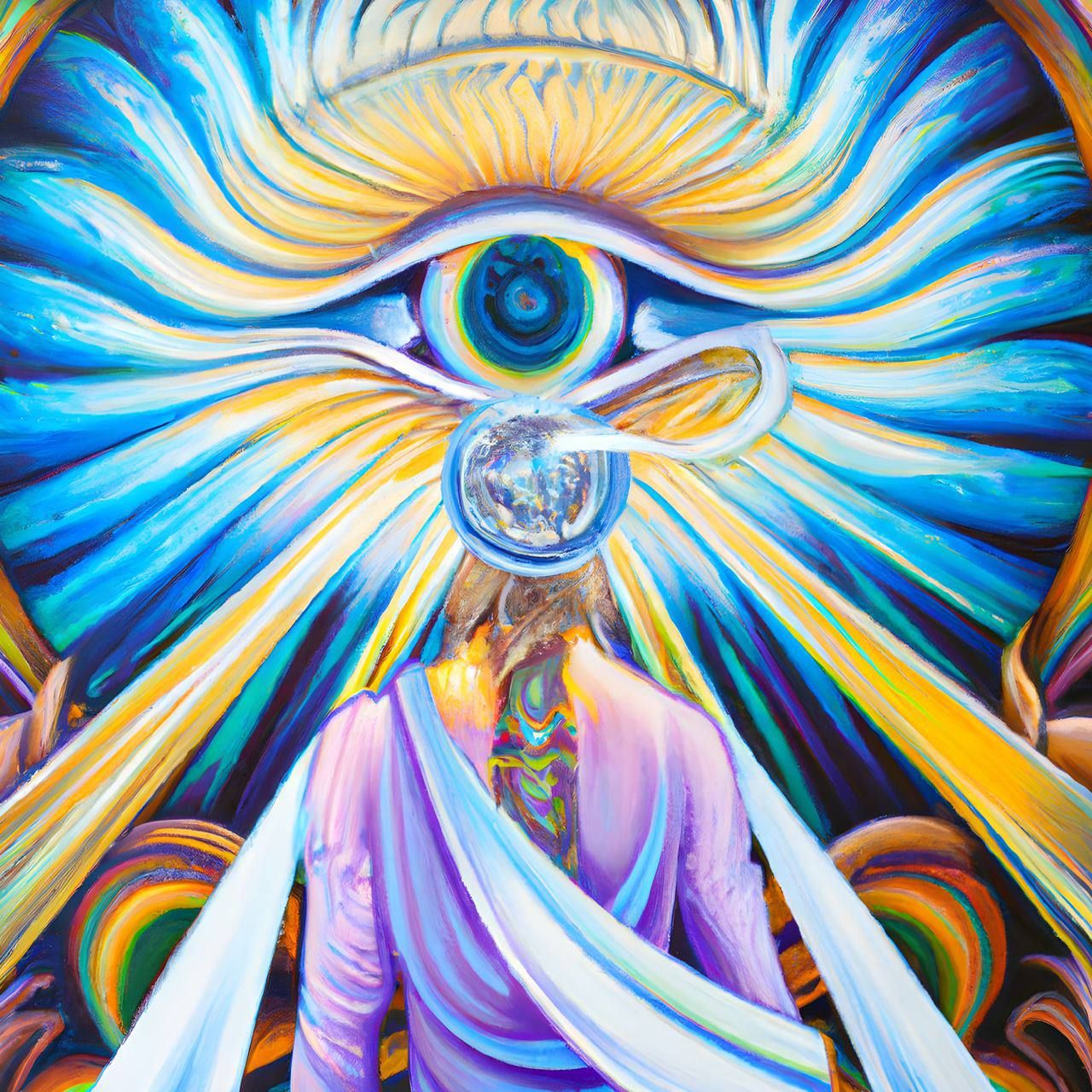 The eye of the creature is connected to the body