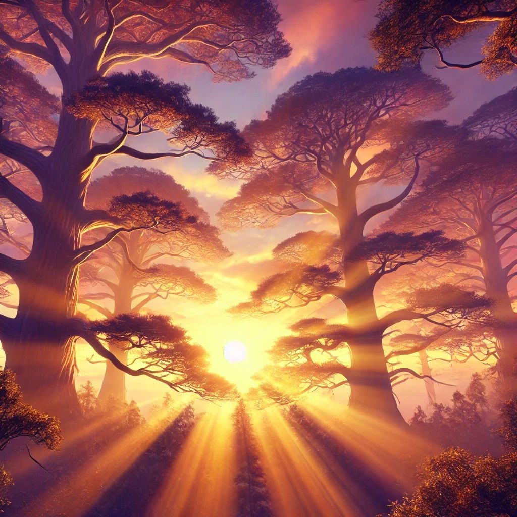 A full king is an evening in the arms of trees.