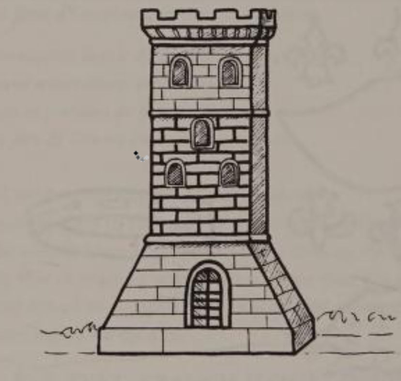 The tower with little flame 