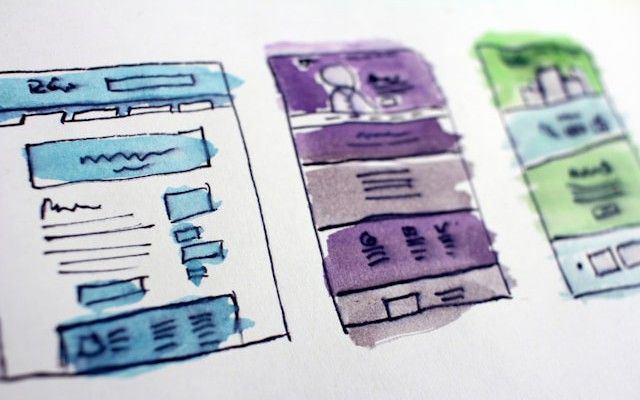 watercolor GUI display console, 3D windows, rotating windows, widgets